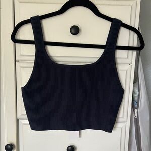 NWT Aritzia sculpt knit Navy Tank Top